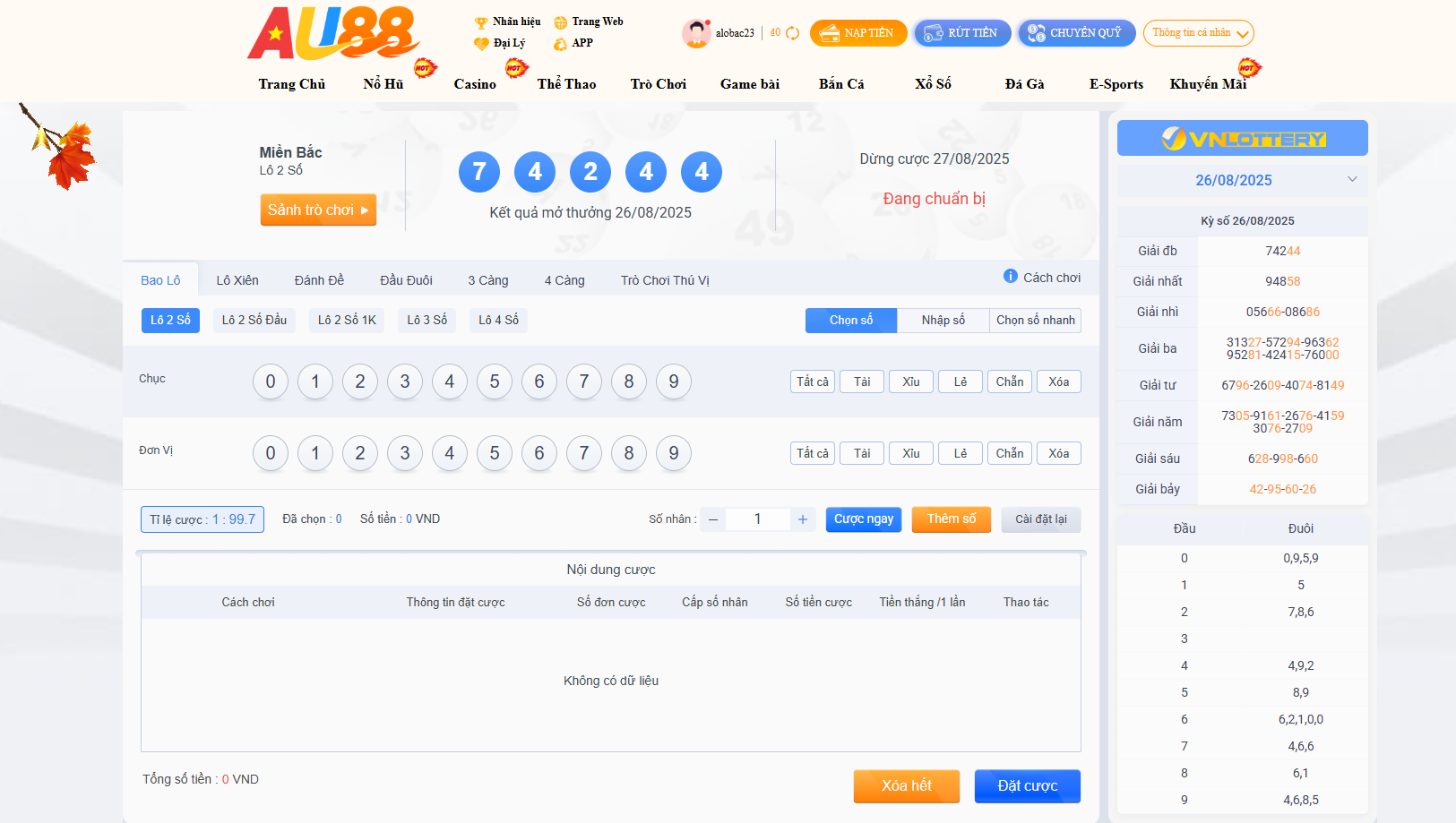Các trò chơi HOT tại sảnh xổ số